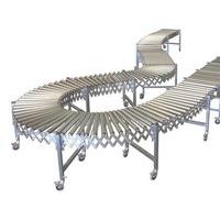 Trasportatore estensibile a rulli in acciaio