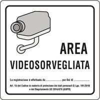 Cartello di videosorveglianza - Area videosorvegliata