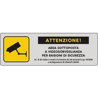 Cartello di videosorveglianza - Attenzione! area sottoposta a videosorveglianza