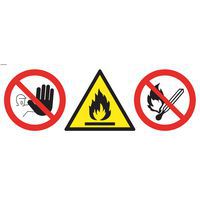 Cartello di informazione - Infiammabili, non fumare, vietato l'accesso