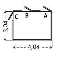 Posizione A, B o C delle porte da indicare al momento dell'ordine. Le porte si aprono esclusivamente verso l'esterno. Dimensioni totali in m.