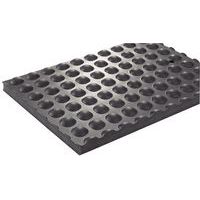 Tappetino Anti-fatica Floordirekt Soft Work-Mat - 60x50 Cm, Nero, Superficie Scanalata, Antiscivolo