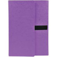 Cartelletta estendibile con 3 lembi cartoncino lucido, cinturino in velcro - 24 x 32 cm