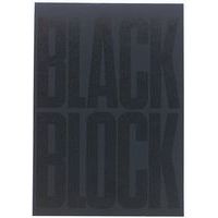 Bloc-notes Black block 29,7 x 21 cm - Carta gialla a righe