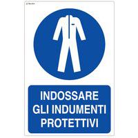 Cartello di obbligo - È obbligatorio indossare indumenti protettivi