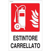 Cartello antincendio - Estintore carrellato