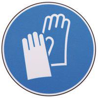 Cartello d'obbligo, Adesivo: si, Rigido: no, Norma ISO 7010: si, Pannello, forma: Rotondo