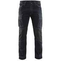 Pantaloni Service con inserti stretch Blu marino/Nero