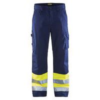 Pantaloni ad alta visibilità blu marino/giallo fluorescente