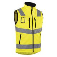 Gilet softshell ad alta visibilità giallo fluorescente