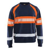 Felpa ad alta visibilità blu marino/arancione fluorescente