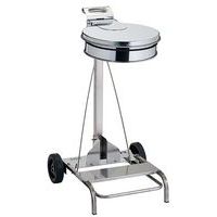 Supporto per sacco mobile a pedale in inox - 110L