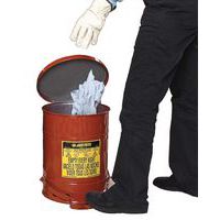 Bidone per rifiuti oleosi rosso 80 L - Justrite