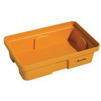 Vasca di raccolta da laboratorio, Griglia: no, Capacità di ritenzione: 30 L, Colore: Arancione