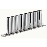 Set di 8 bussole da 3/8 su rack metallico - Facom