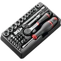 Modulo chiavi a bussola esagonali da 1/4 di pollice e punte - 37 pezzi