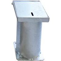 Supporto da fissare al suolo per paletto inox - Chiusura con lucchetto - Viso