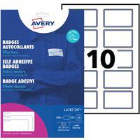 Badge adesivo in tessuto con contorno colorato