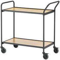 Base carrellata nera - 2 ripiani - Portata 150 kg