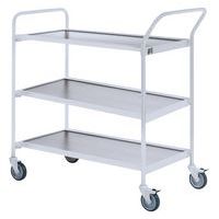 Base carrellata grigia - 3 ripiani - Portata 150 kg - Manutan