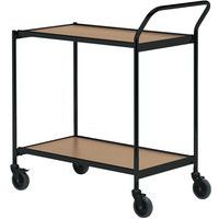 Base carrellata nera - 2 ripiani - Portata 150 kg