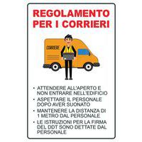 Cartello di indicazione - Regolamento per i corrieri