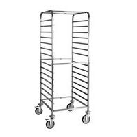Carrello portateglie GN in acciaio Inox con guide a C - altezza a partire da 1630 mm