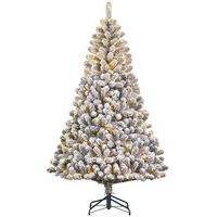 Albero di Natale verde innevato con luce integrata