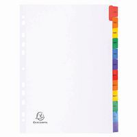 Intercalare con linguette sezioni a scorrimento in cartoncino bianco A4 - Exacompta