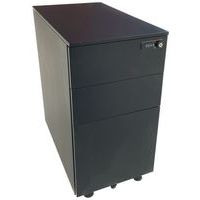 Cassettiera ricondizionata nera opaca con serratura a codice