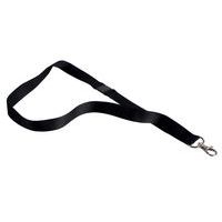 Lotto di 10 lanyard in tessuto nero - 840mm - Pavo
