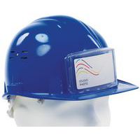 Portabadge adesivo per casco da cantiere