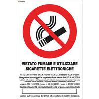 Cartello di divieto - Vietato uso sigarette elettroniche