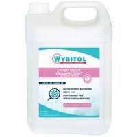 Sapone liquido disinfettante Wyritol - Flacone con erogatore a pompa da 500 mL o tanica da 5 L