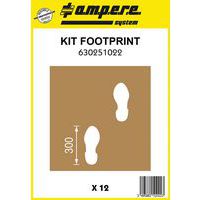 Stencil impronte di piedi - Kit Footprint - 12 cartoncini - Ampere System