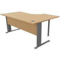 Scrivania compatta, Tipo di base: A forma di L, Montaggio: Da montare, Larghezza totale: 160 cm