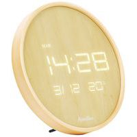 Orologio da parete a led in legno - Manutan Expert