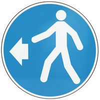 Cartello Pedoni sulla sinistra - Manutan Expert