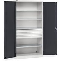 Armadio con ante a battente Perform 3 cassetti - 1023x555x2000 mm - Fami