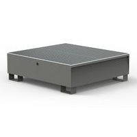 Vasca modulare con griglia zincata per 4 fusti - 300 L