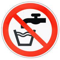 Cartello di divieto Acqua non potabile adesivo - Manutan Expert