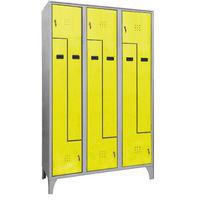 Armadio spogliatoio 6 ante contrapposte a L - larghezza 1200 mm