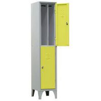 Armadio spogliatoio sovrapposto con tramezza 2 ante - larghezza 350 mm