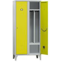 Armadio spogliatoio con porta scarpe 2 posti - larghezza 800 mm