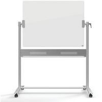 Lavagna bianca girevole mobile in vetro bianco brillante - Nobo