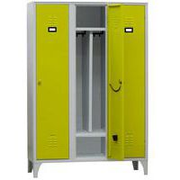 Armadio spogliatoio con porta scarpe 3 posti - larghezza 1200 mm