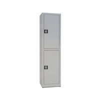 Armadio spogliatoio sovrapposto 2 ante zincoplastificato - profondità 400 mm