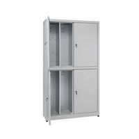 Armadio spogliatoio sovrapposto 4 ante zincoplastificato - profondità 400 mm