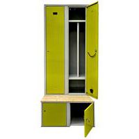 Armadio spogliatoio 2 posti su contenitore portante