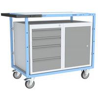 Carrello banco attrezzato Eversteel - 4 cassetti + 1 anta - 250 kg - FIMM